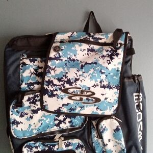 Boombah Superpack Bat Bag Baseball Softball Backpack Blue Digital Camo